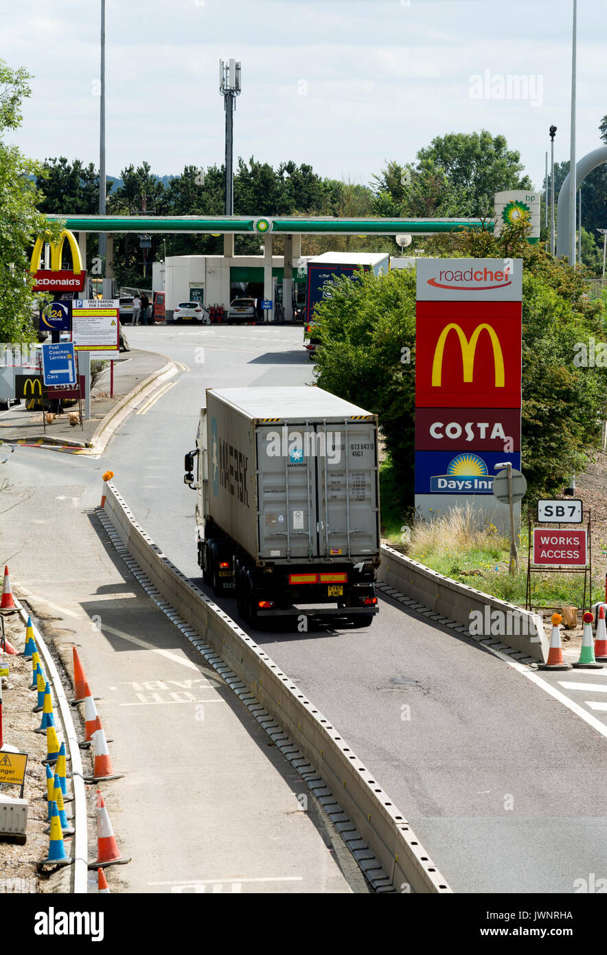 Watford Gap Services sur l'autoroute M1, Northamptonshire, England, UK Banque D'Images