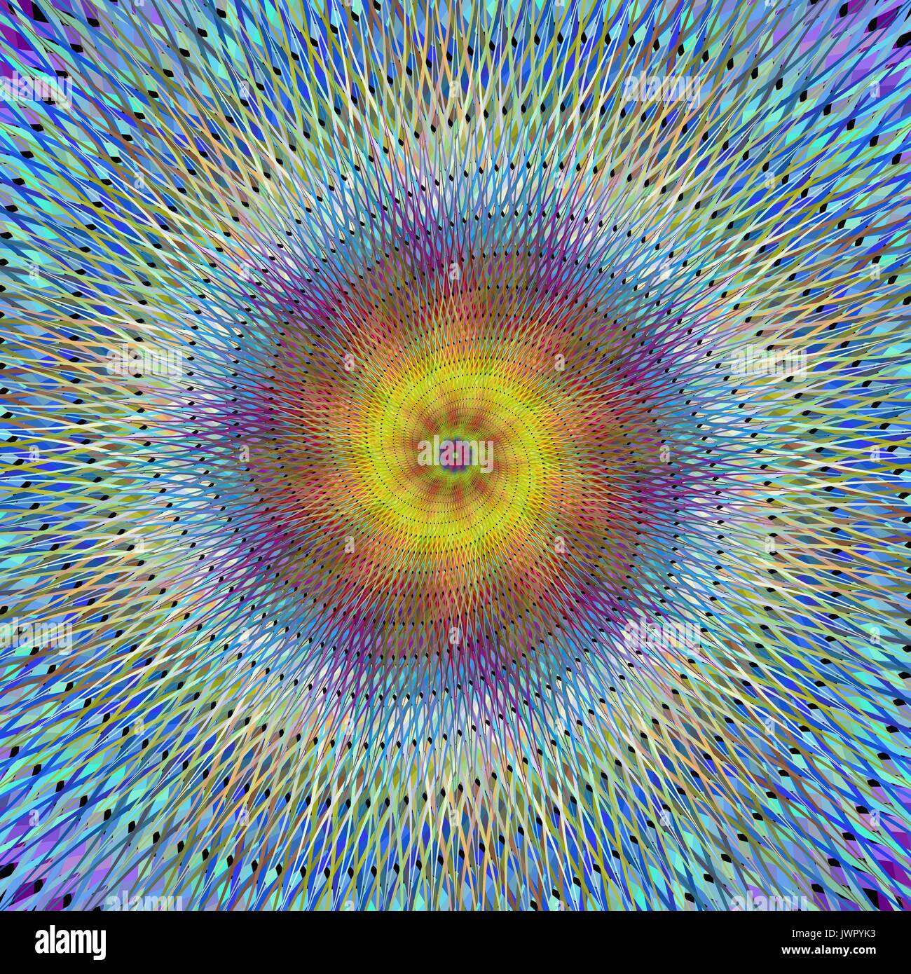Fractale spirale psychédélique Illustration de Vecteur