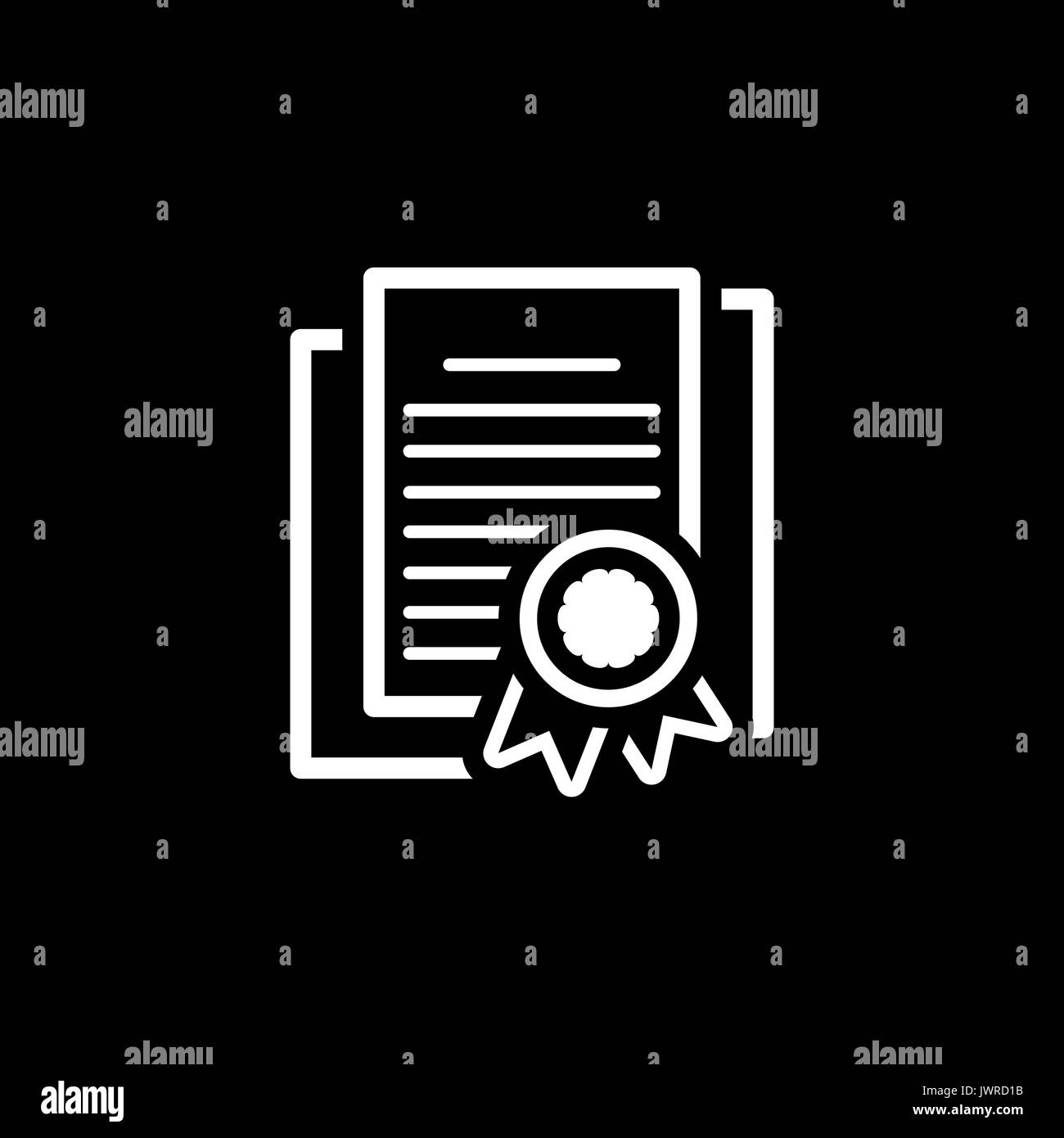 L'icône de certificats de sécurité. Modèle plat. Illustration de Vecteur