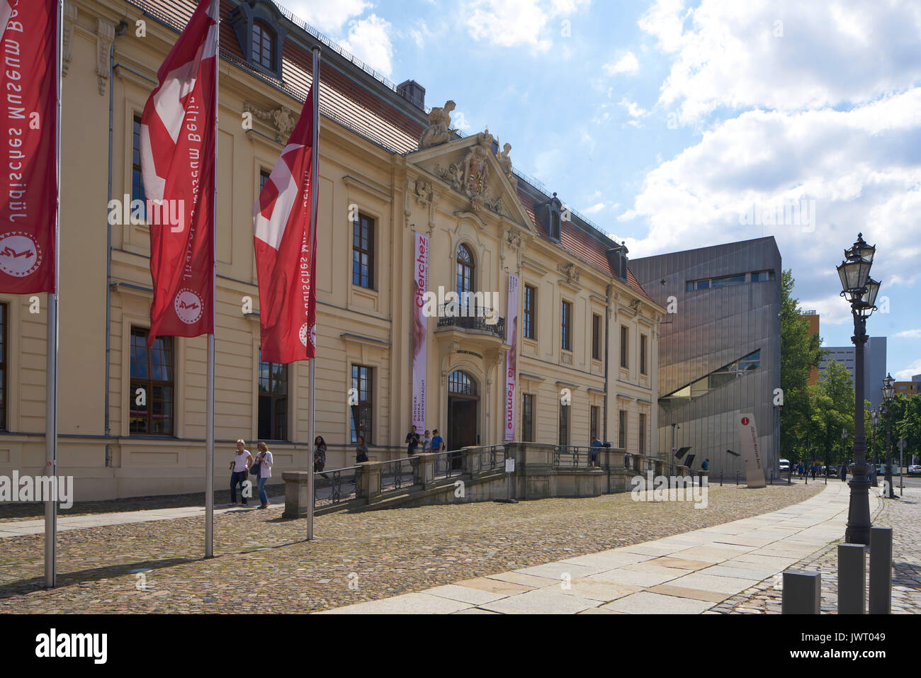 Musée juif de Berlin, Allemagne. Architecte : Daniel Libeskind. Banque D'Images