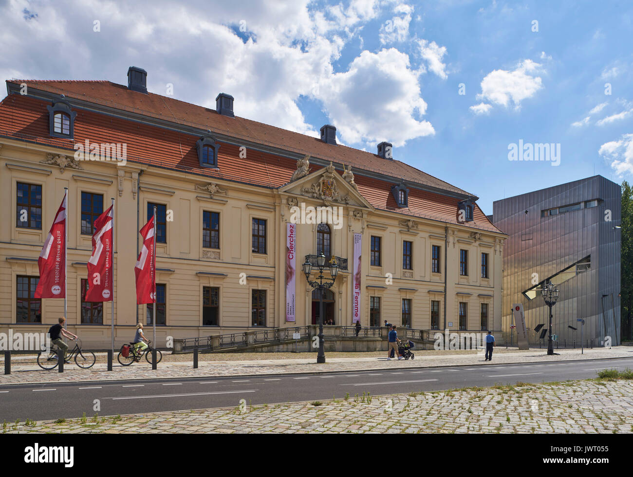 Musée juif de Berlin, Allemagne. Architecte : Daniel Libeskind. Banque D'Images