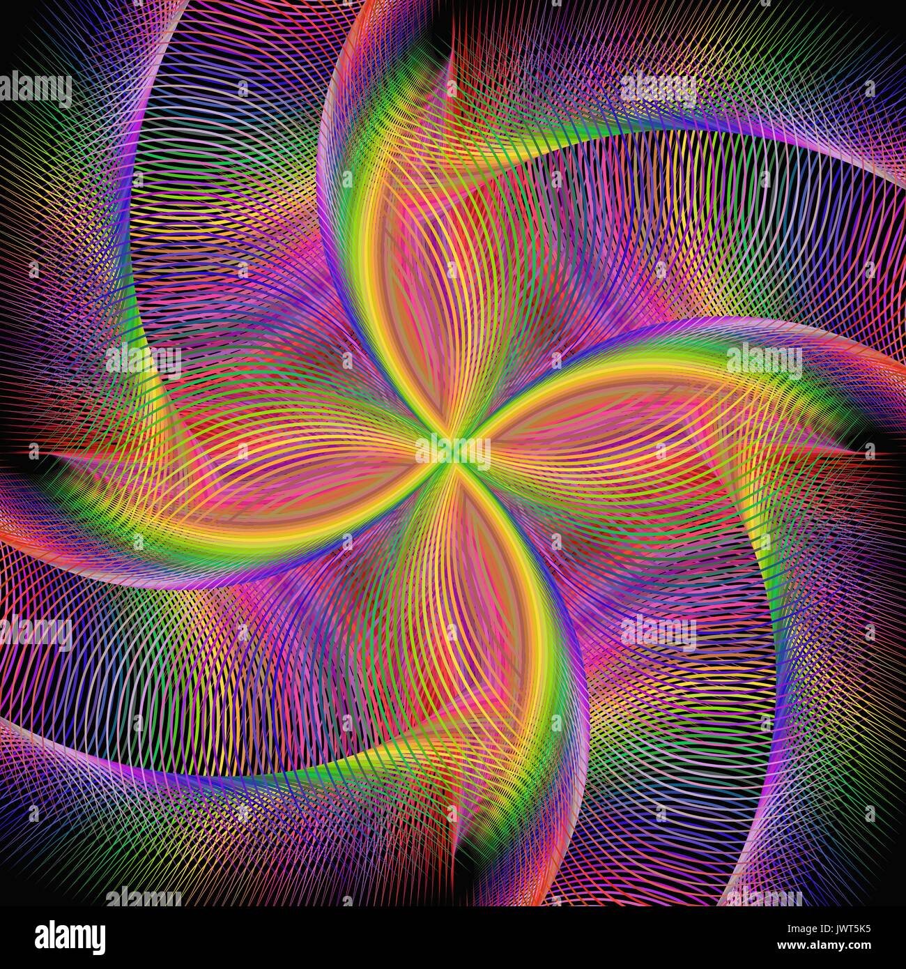 Abstract background fractale coloré en rotation Illustration de Vecteur
