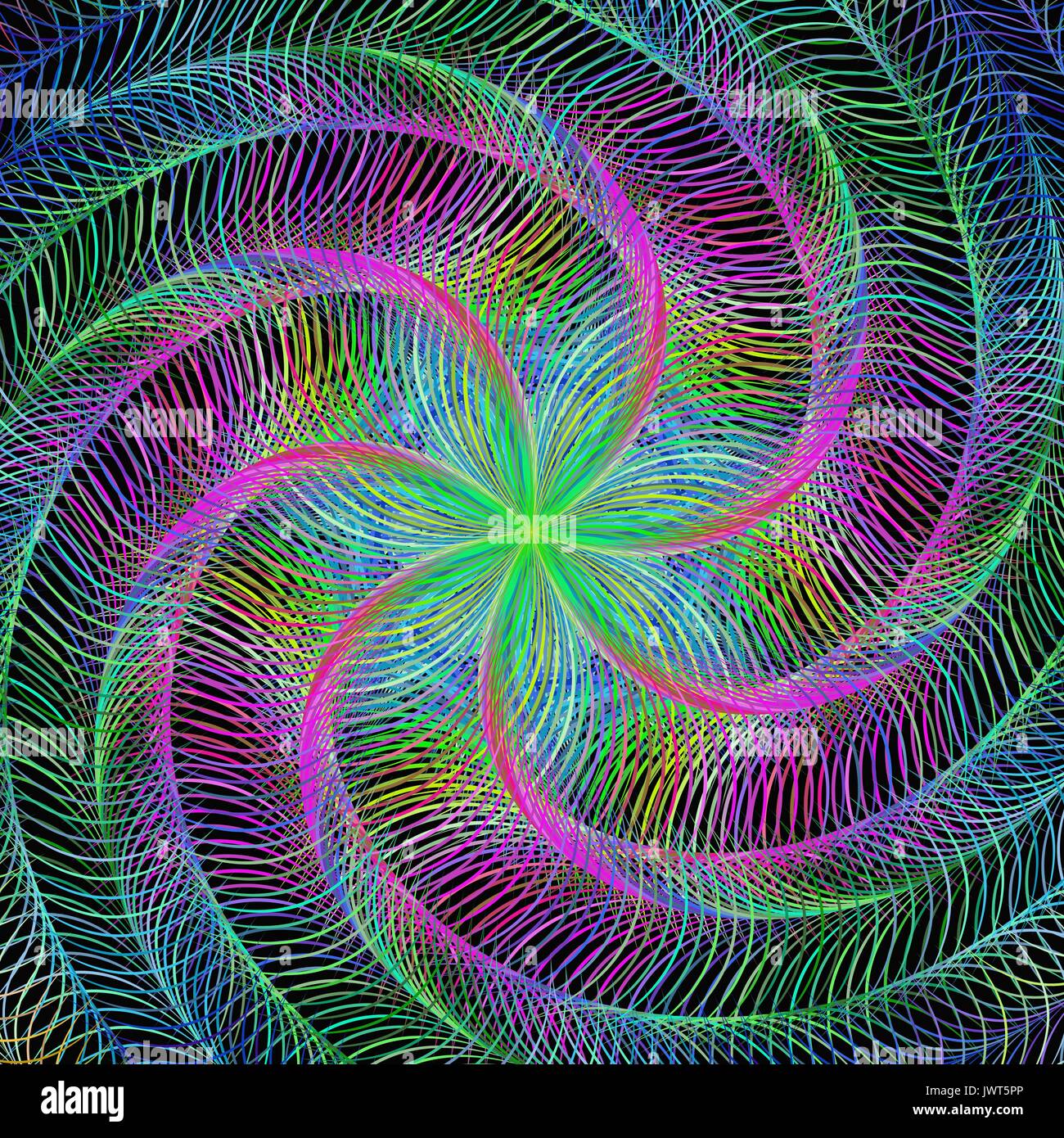 Abstract fractal design coloré en rotation Illustration de Vecteur