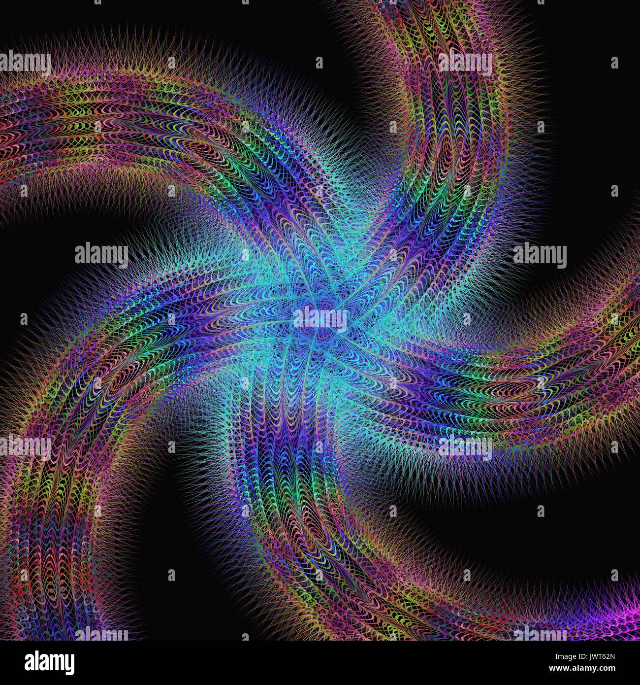 Abstract sea Bright Star design fractal Illustration de Vecteur