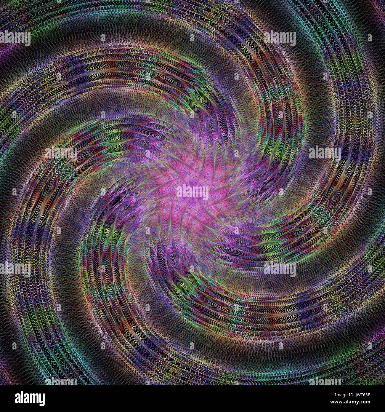 Abstract fractal couleur brillante conception spiralée Illustration de Vecteur