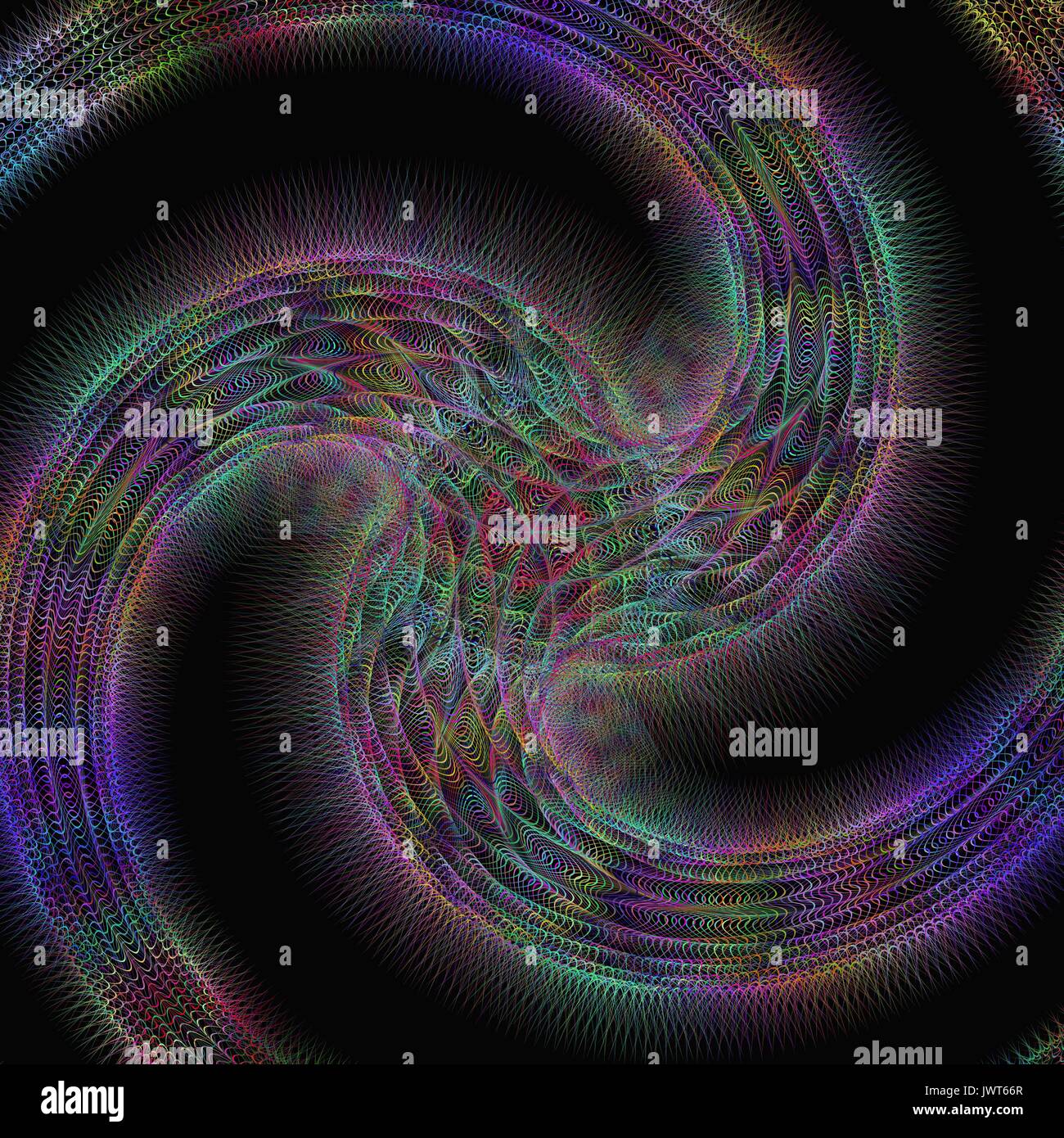 Abstract fractal couleur brillante conception spiralée Illustration de Vecteur