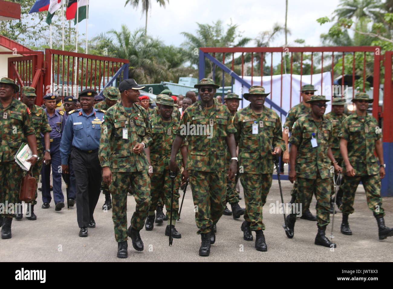 L'opération de l'armée nigériane dans le Delta du Niger Banque D'Images