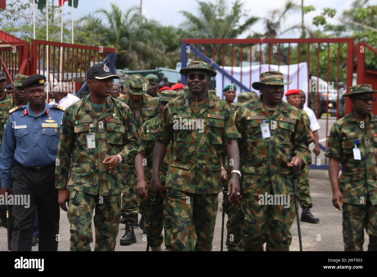 L'opération de l'armée nigériane dans le Delta du Niger Banque D'Images