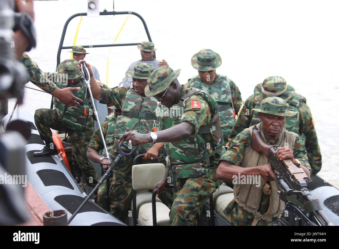 L'opération de l'armée nigériane dans le Delta du Niger Banque D'Images