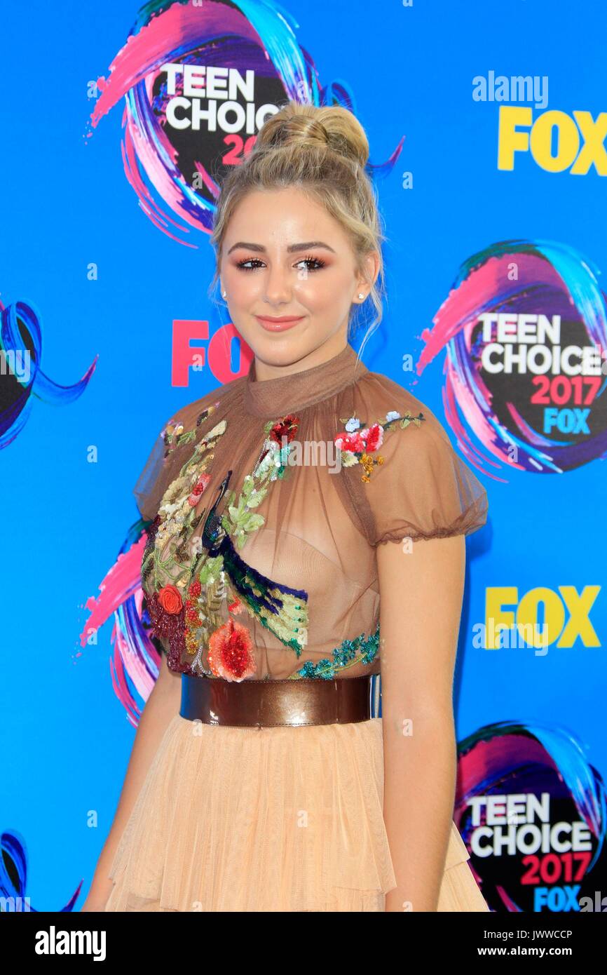Chloe Lukasiak aux arrivées de Teen Choice Awards 2017 - Arrivées, le Galen Center, Los Angeles, CA 13 août 2017. Photo par : Priscilla Grant/Everett Collection Banque D'Images