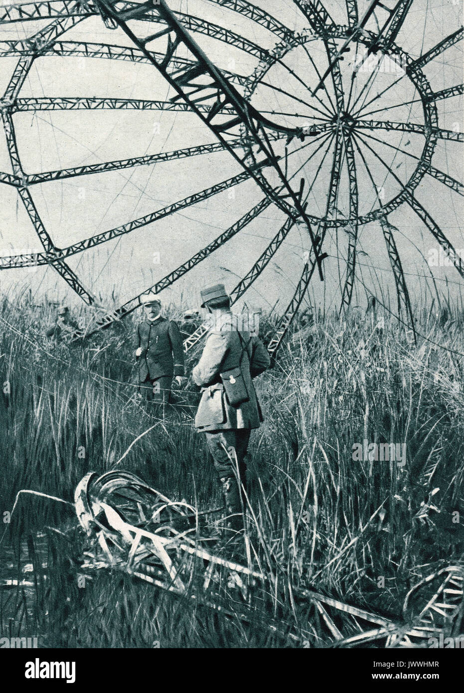 Les Zeppelin LZ 85 à Salonique, 1916 Banque D'Images