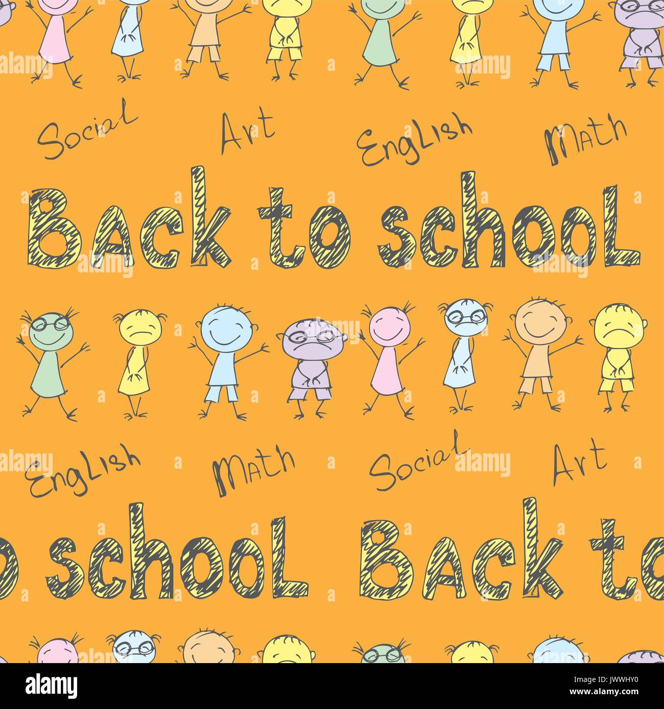 Retour à l'école - croquis stylo fond transparent. Peut être utilisé pour le papier peint, trames, le textile, l'arrière-plan de la page web, des textures de surface. Vector illu Illustration de Vecteur