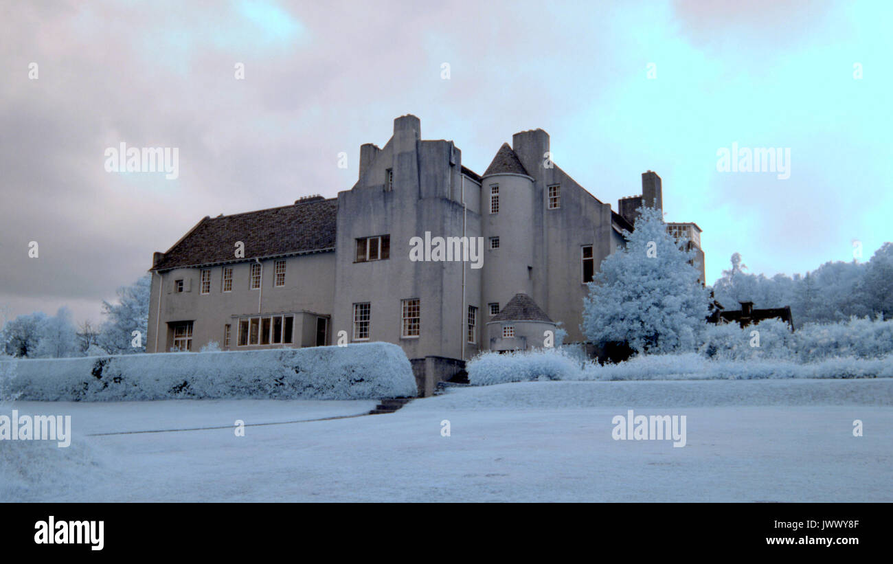 La caméra infra rouge Hill House cachés montrant l'humidité à l'eau, à l'hôtel particulier restauré et conçu par Charles Rennie Mackintosh Banque D'Images