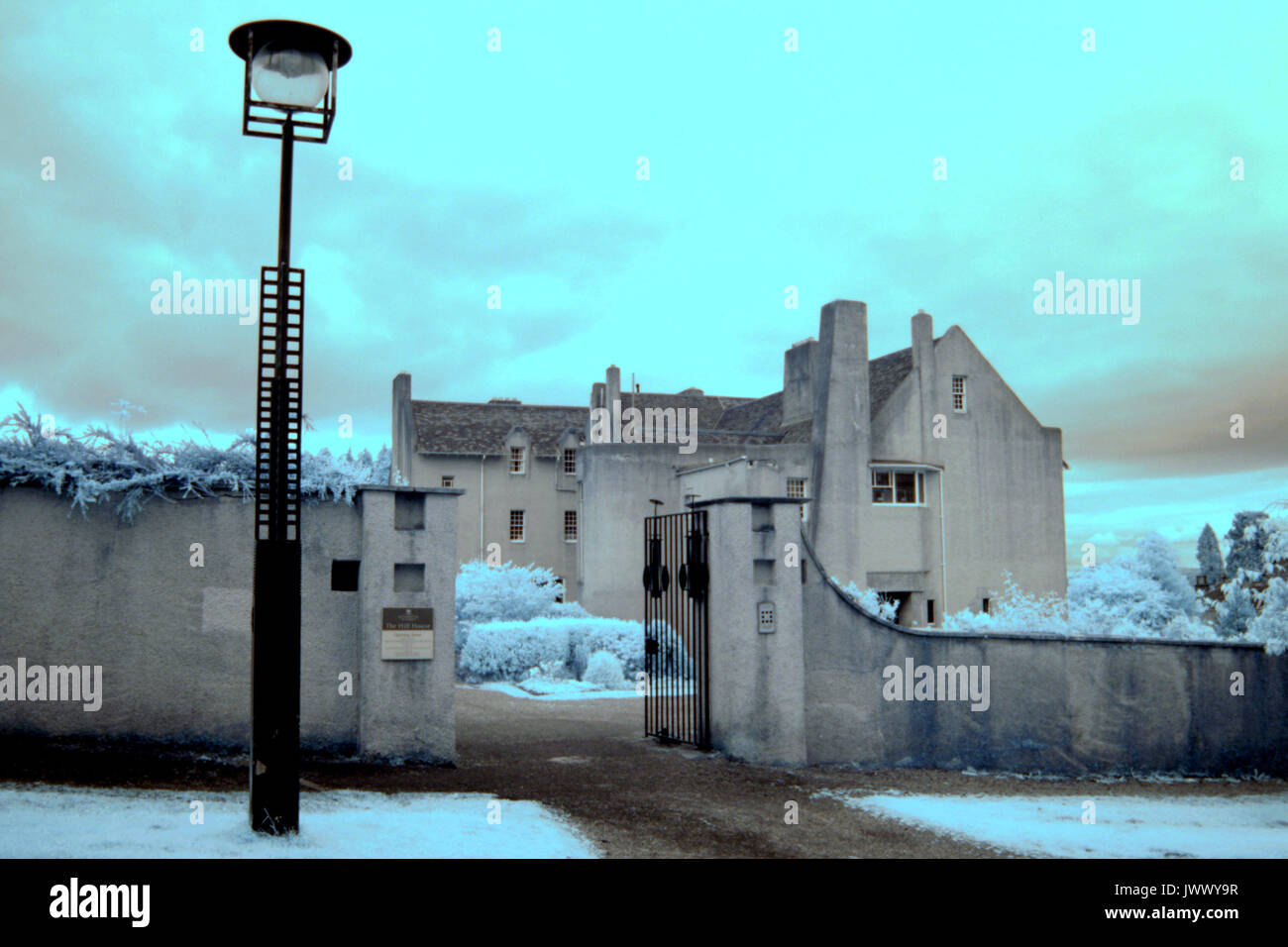 La caméra infra rouge Hill House cachés montrant l'humidité à l'eau, à l'hôtel particulier restauré et conçu par Charles Rennie Mackintosh Banque D'Images