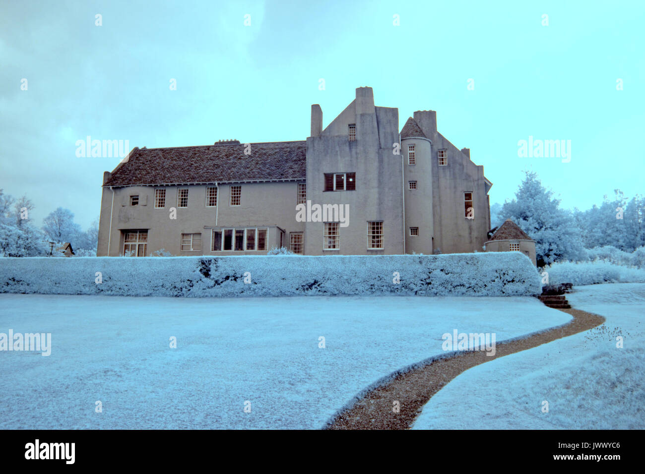 La caméra infra rouge Hill House cachés montrant l'humidité à l'eau, à l'hôtel particulier restauré et conçu par Charles Rennie Mackintosh Banque D'Images