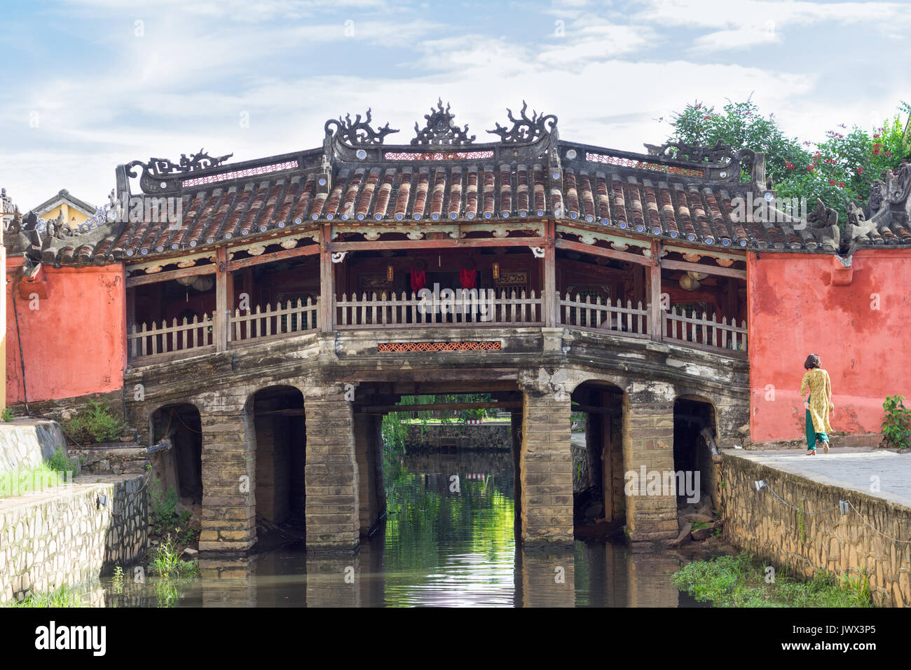 Bridge à Hoi An Vietnam Banque D'Images