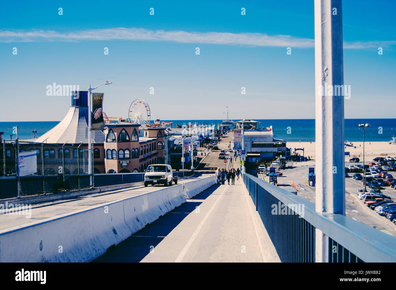 Santa Monica Beach Houses Banque D'Images
