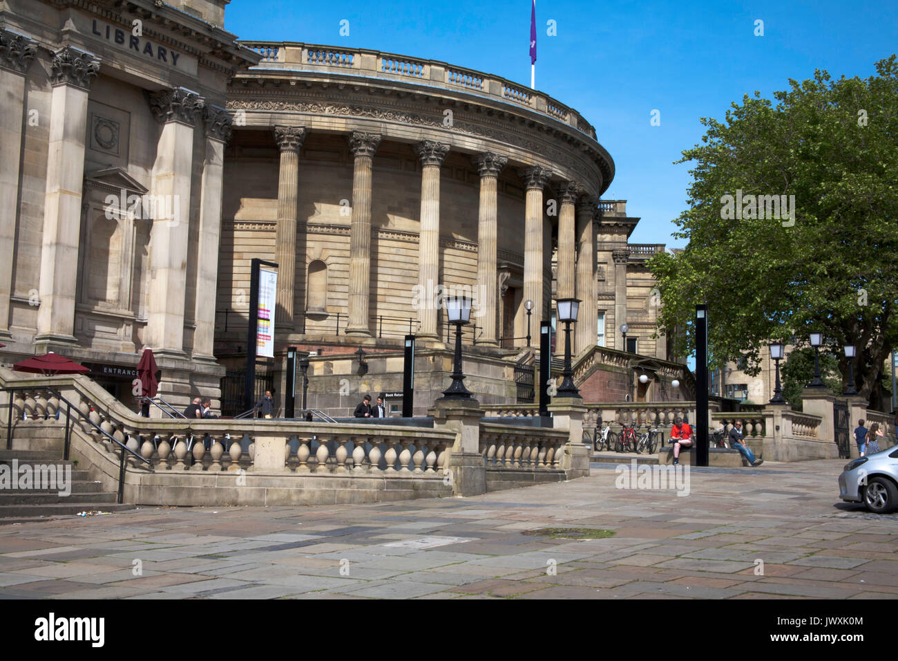 Le World Museum Liverpool et la Bibliothèque Centrale William Brown St Liverpool Merseyside England Banque D'Images