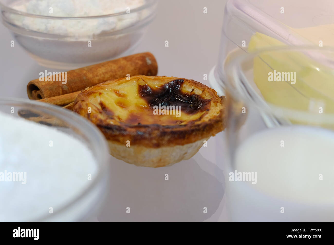 Pastel de Nata - gâteau à la crème Banque D'Images