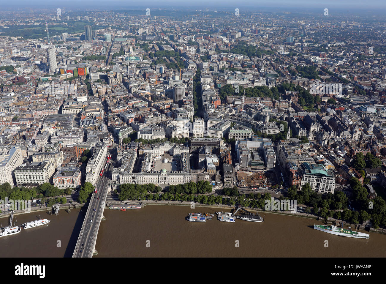 Vue aérienne de la fil et UN4200, London, UK Banque D'Images