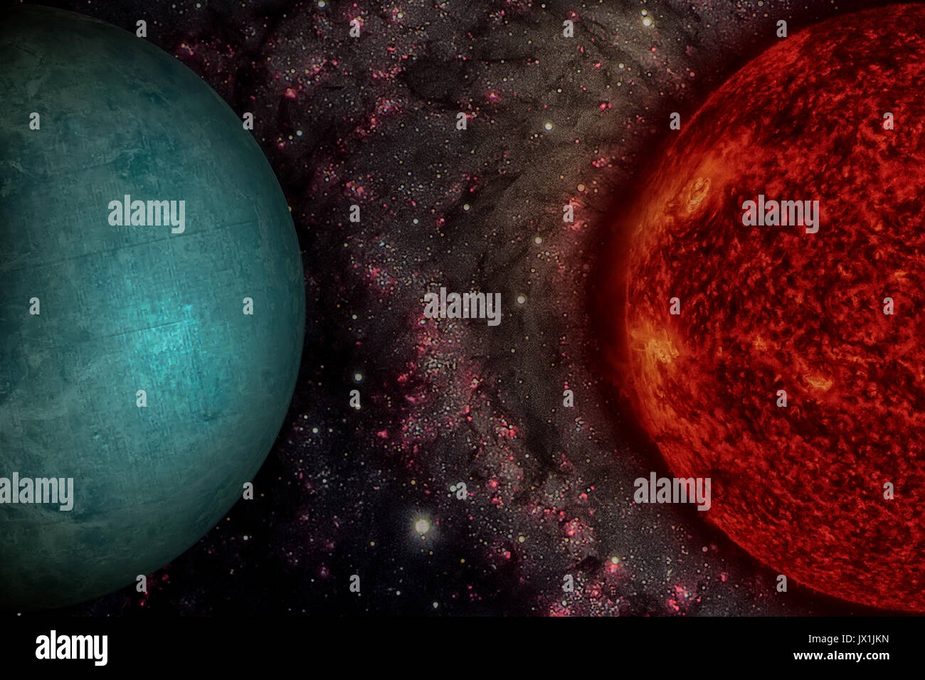 Système Solaire Uranus Cest La Septième Planète à Partir