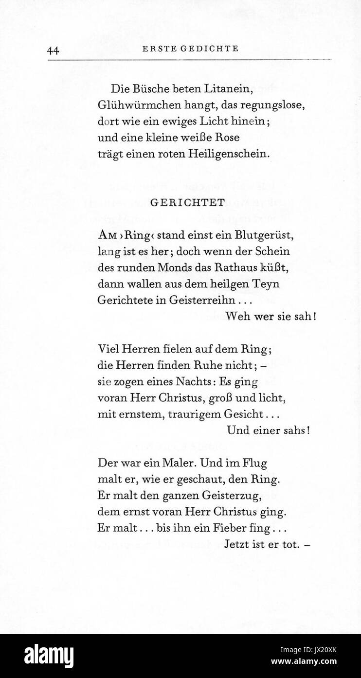 44 Larenopfer Rilke Banque D'Images