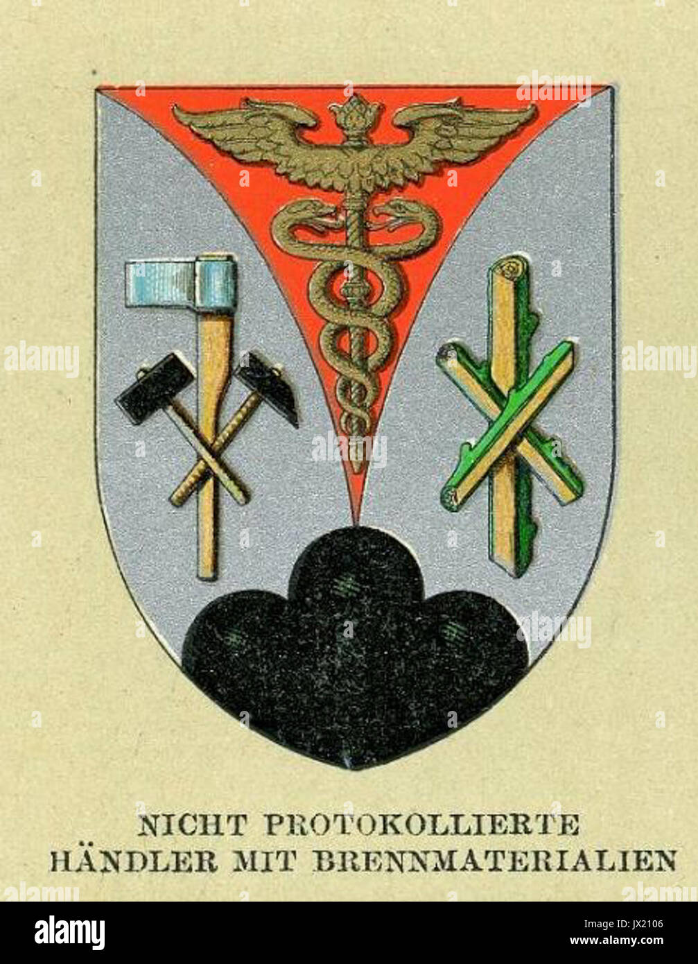 Wiener Gewerbewappen Brennmaterialienhaendler Banque D'Images
