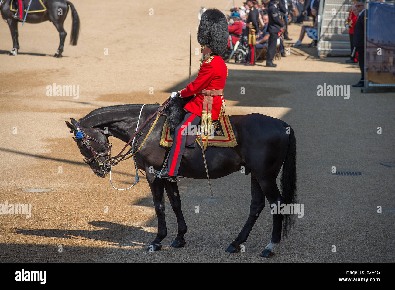 17 juin 2017. Dans l'attente de la Brigade, Horse Guards Parade, Londres, Royaume-Uni. Parade la couleur, 2017 Défilé de l'anniversaire de la Reine Banque D'Images