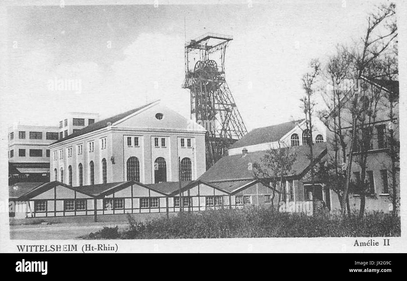 Puits Amélie II (Mines Domaniales de potasses d'Alsace) 01 Banque D'Images