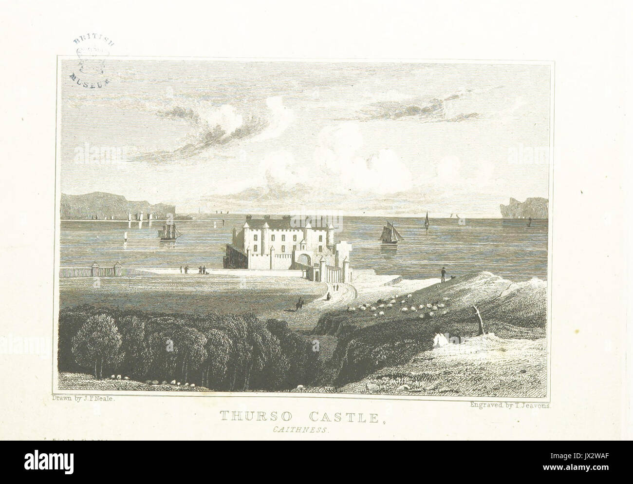 Neale(1826) p3 218 Château de Thurso, Caithness Banque D'Images