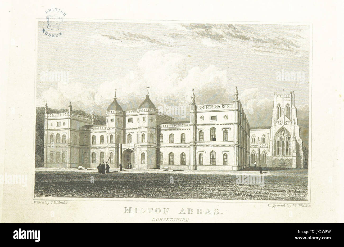 Neale(1827) p4 050 Milton Abbas Dorsetshire, Banque D'Images