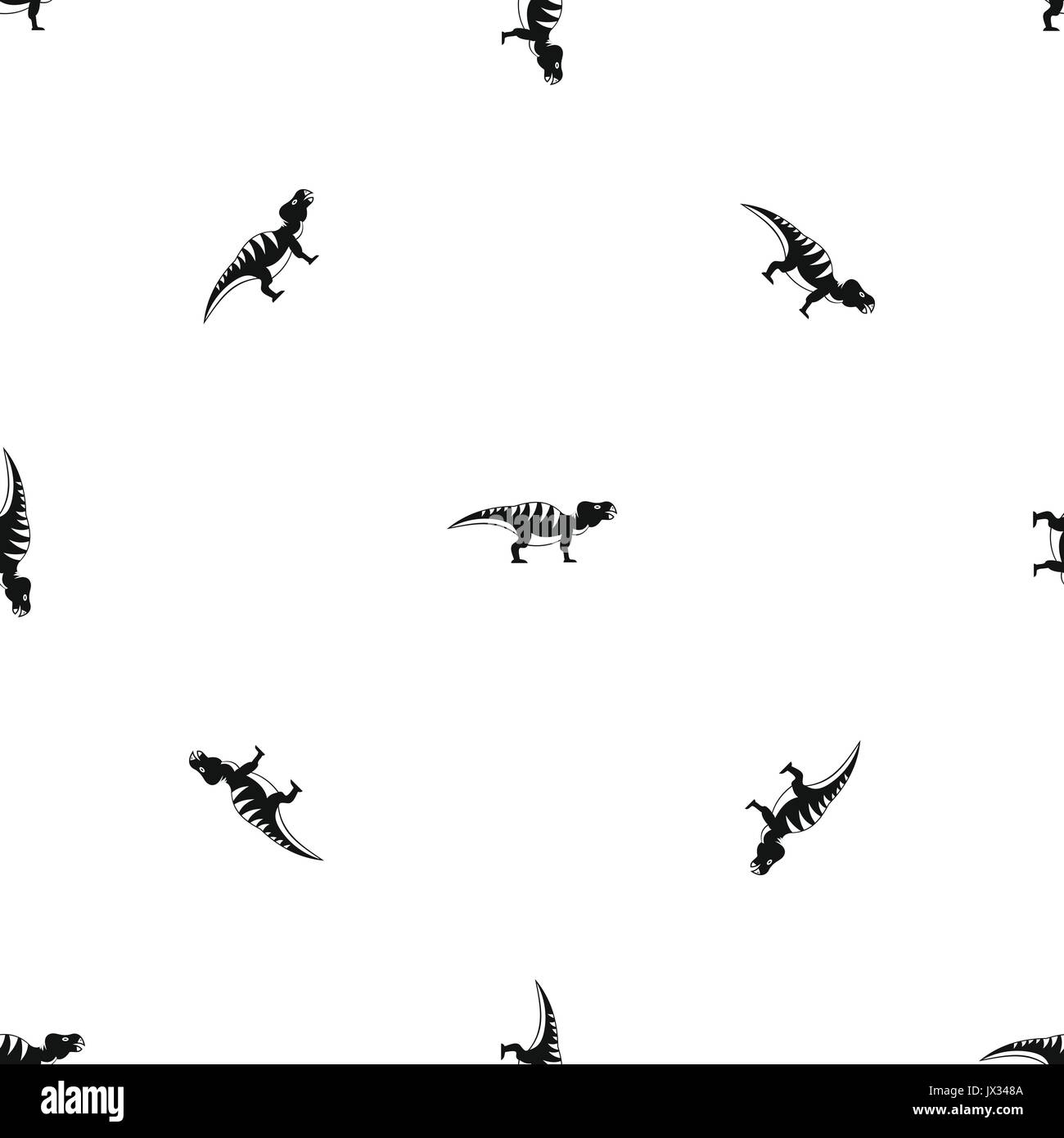 Hadrosaurid motif dinosaure noir transparent Illustration de Vecteur