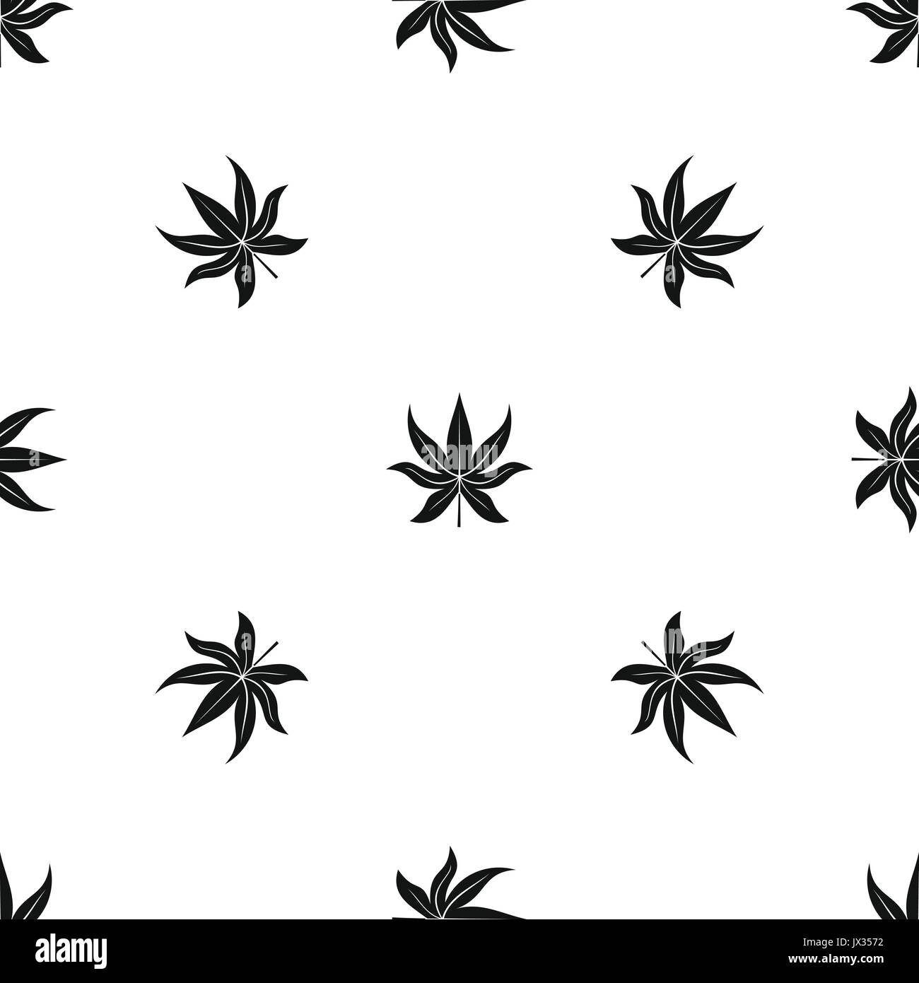 Modèle de feuille de châtaignier noir transparent Illustration de Vecteur