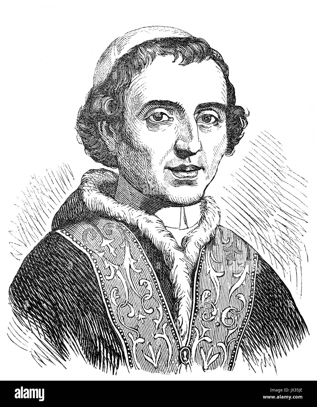 Le pape Pie VII, le 14 août 1742 - 20 août 1823, régna en tant que Pape à partir du 14 mars 1800 à sa mort Banque D'Images