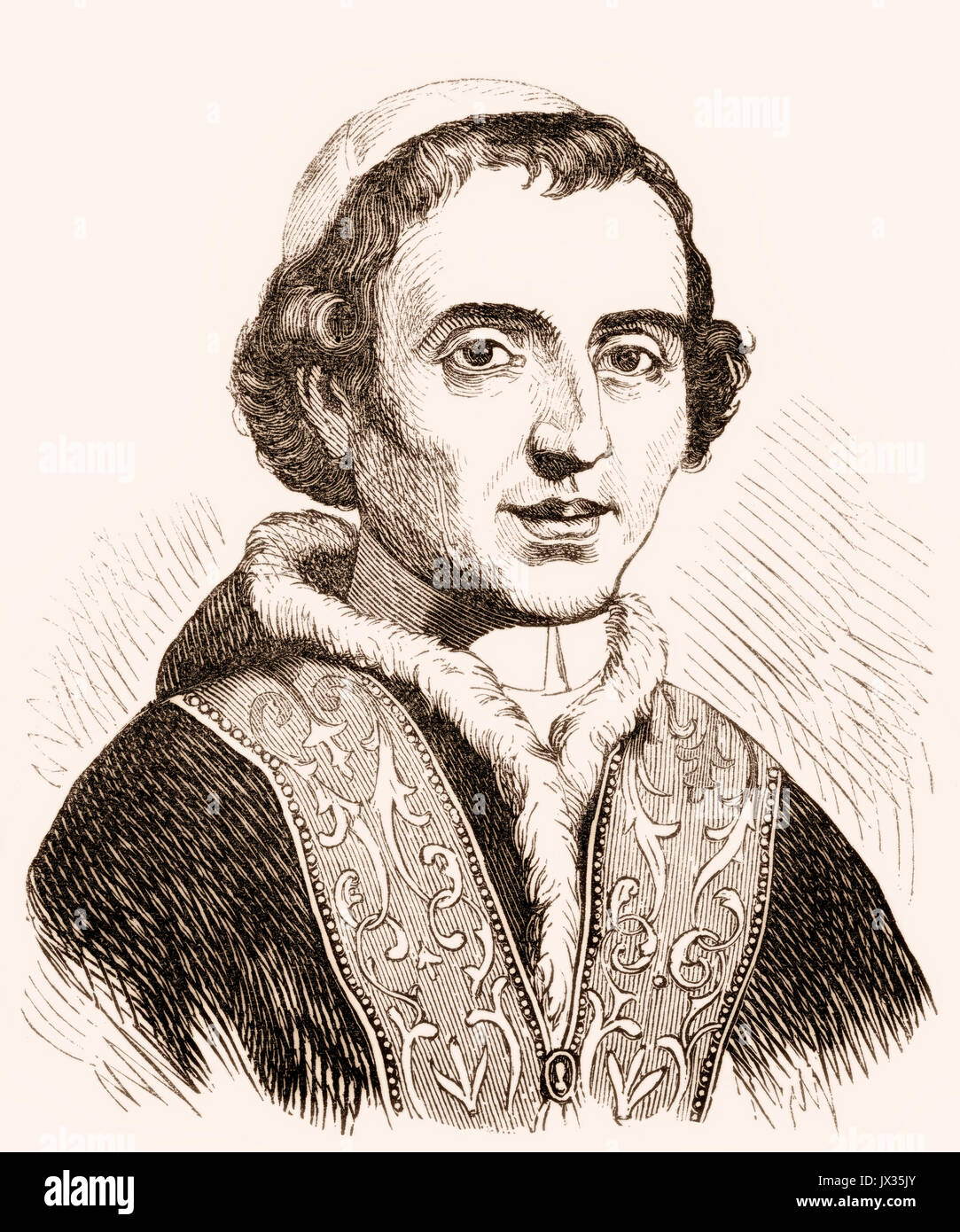 Le pape Pie VII, le 14 août 1742 - 20 août 1823, régna en tant que Pape à partir du 14 mars 1800 à sa mort Banque D'Images