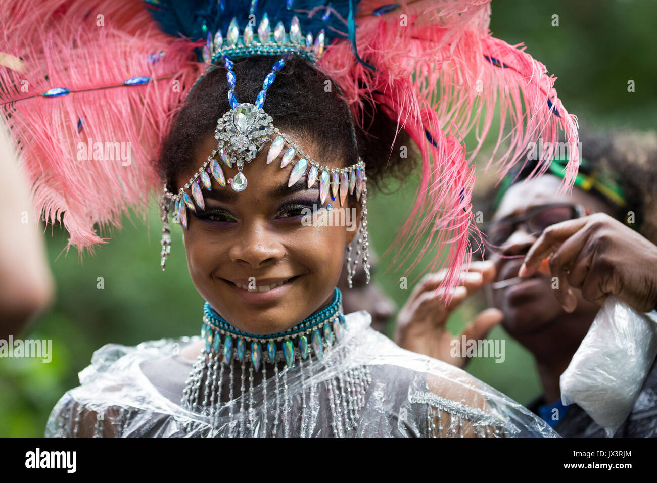 Danseuses à Caribbean Carnival de Manchester , moss side Banque D'Images