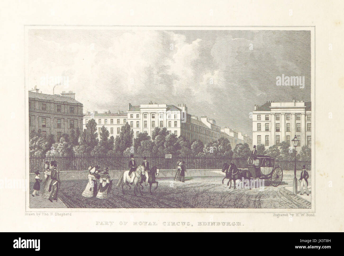 MA(1829) p 156 Partie de Cirque Royal, Edimbourg Thomas Hosmer Shepherd Banque D'Images