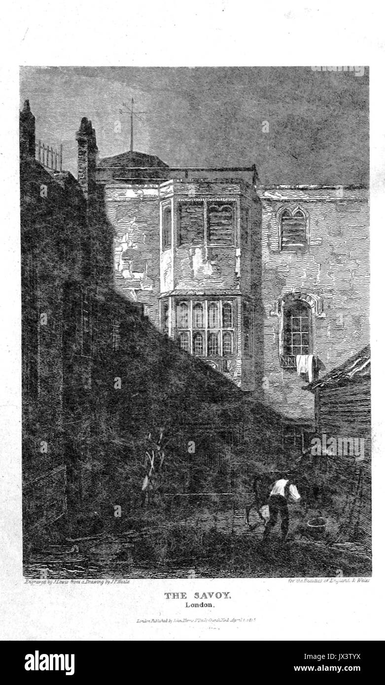 Brayley(1820) p4 029 Le Savoy, Londres Banque D'Images