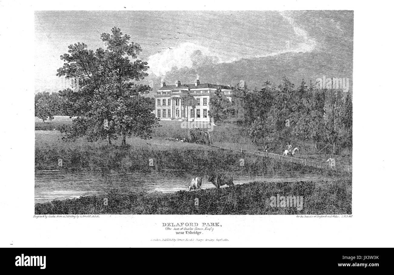 Brayley(1820) p5 077 Delaford Park, près d'Uxbridge Banque D'Images