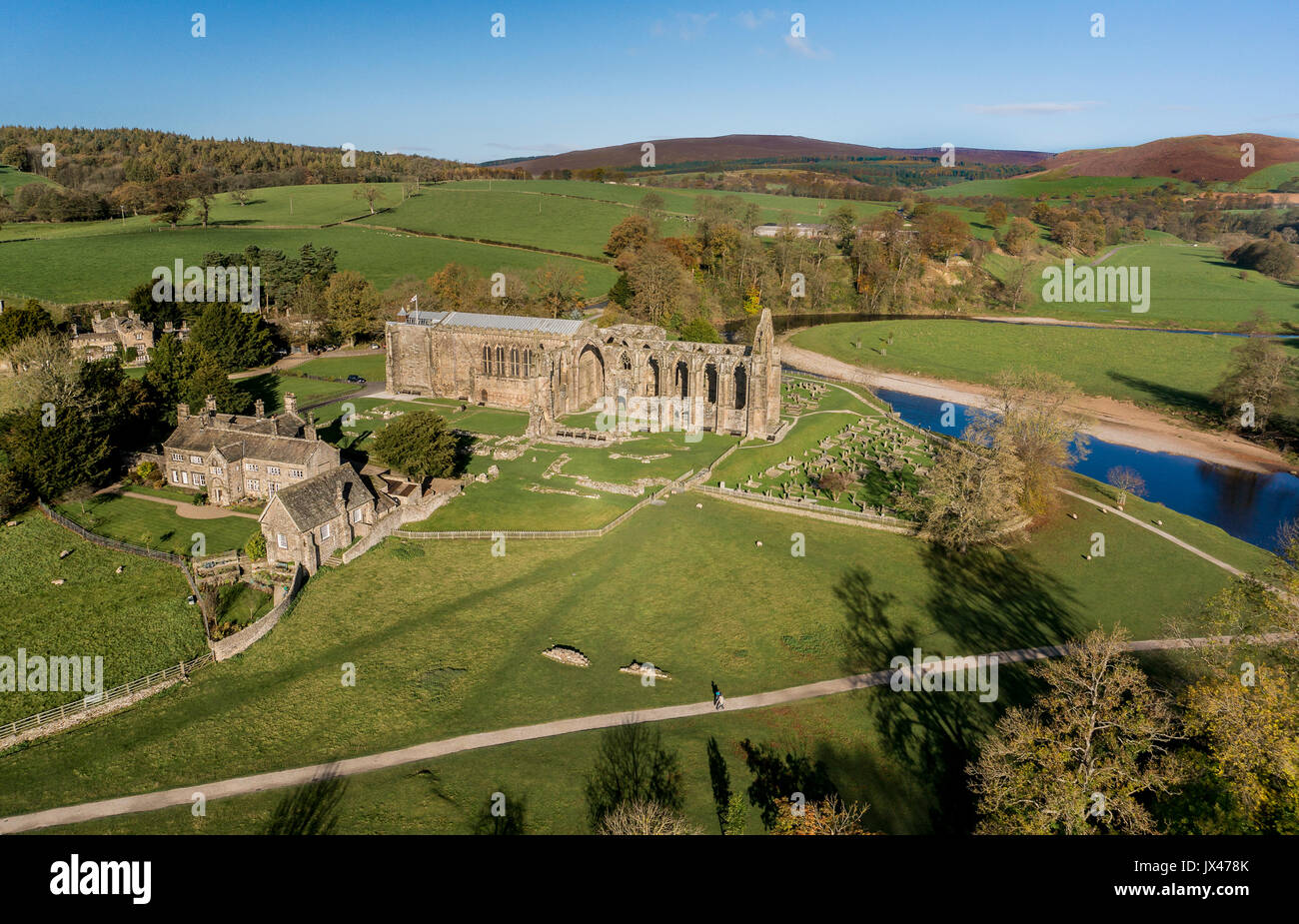 Abbaye de Bolton dans les Yorkshire Dales. Banque D'Images