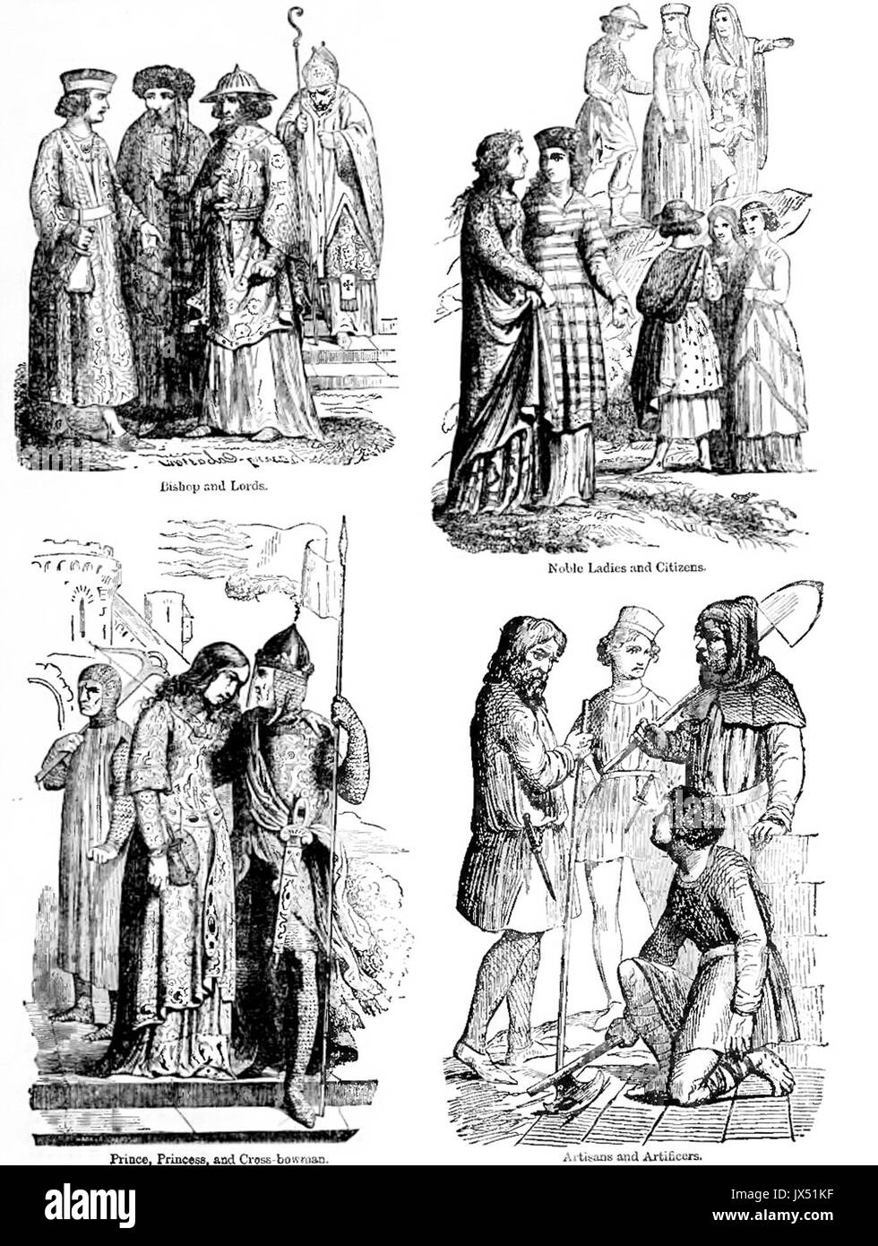 139 costumes Norman de la 11e siècle Banque D'Images