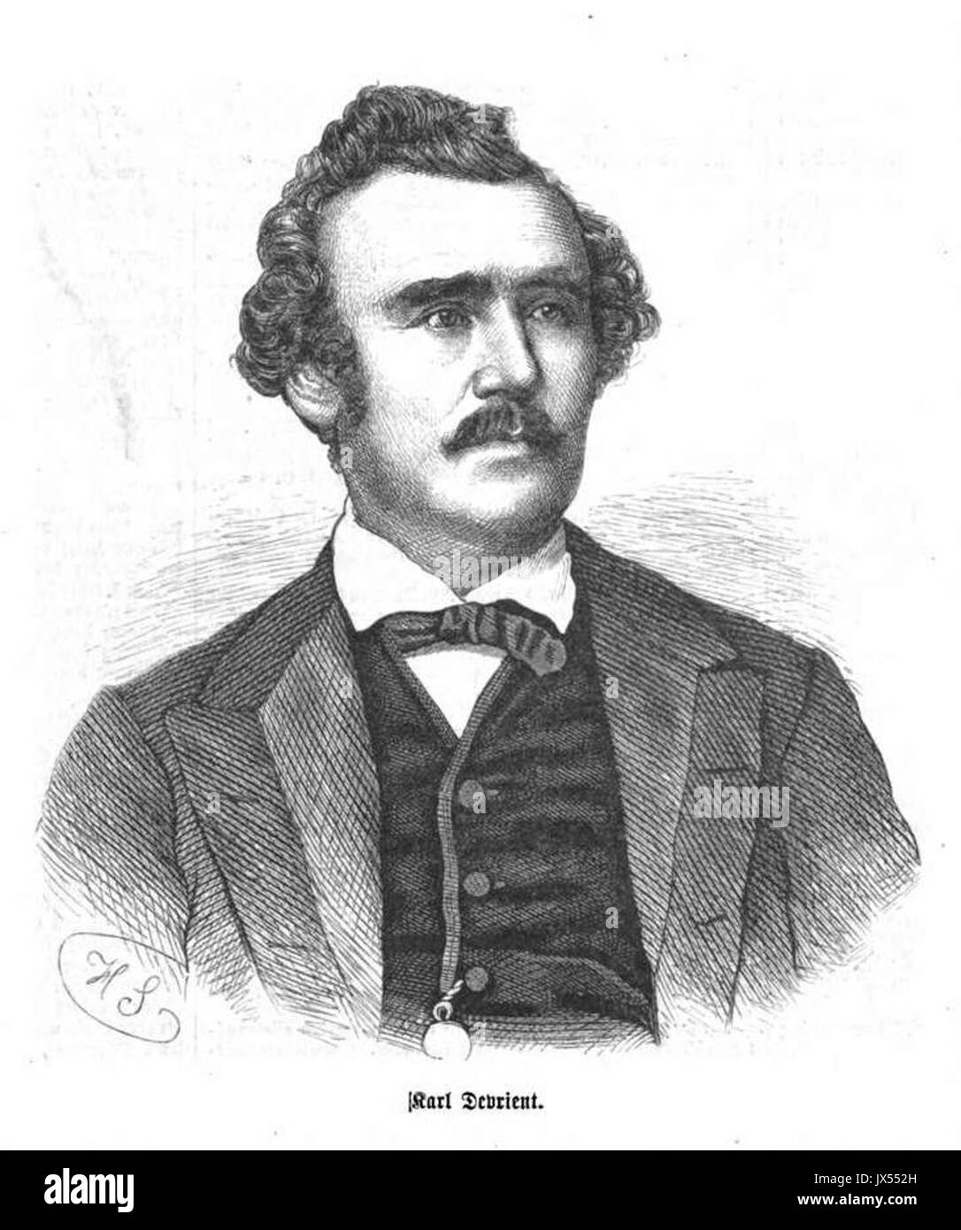 Karl August Devrient 1869 (de 53 H Scherenberg) Banque D'Images