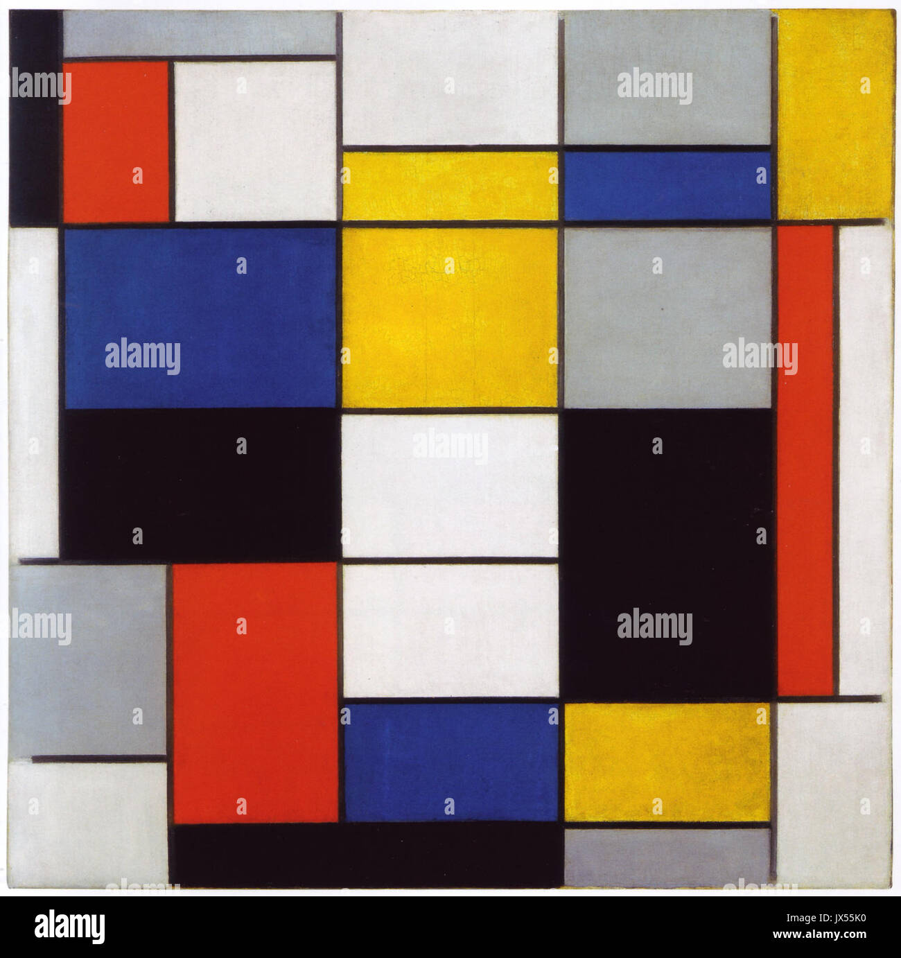Une composition par Piet Mondrian Galleria Nazionale d'Arte Moderna e Contemporanea Banque D'Images