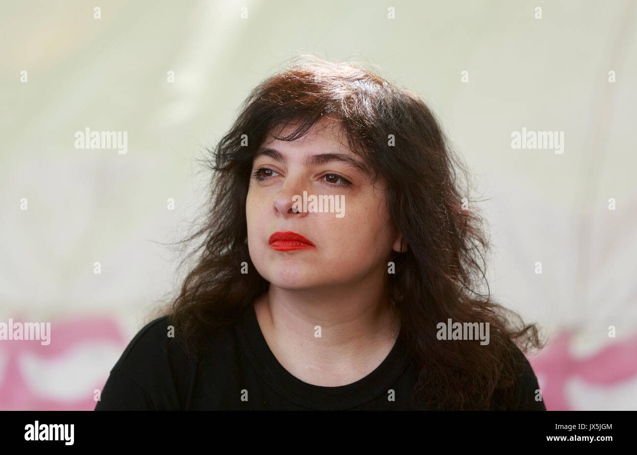 Edinburgh, Ecosse, Royaume-Uni. Août 15, 2017. Jour 4 Edinburgh International Book Festival. Sur la photo : Mariana Enriquez, romancier, journaliste argentin et un court récit à écrire. Credit : Pako Mera/Alamy Live News Banque D'Images
