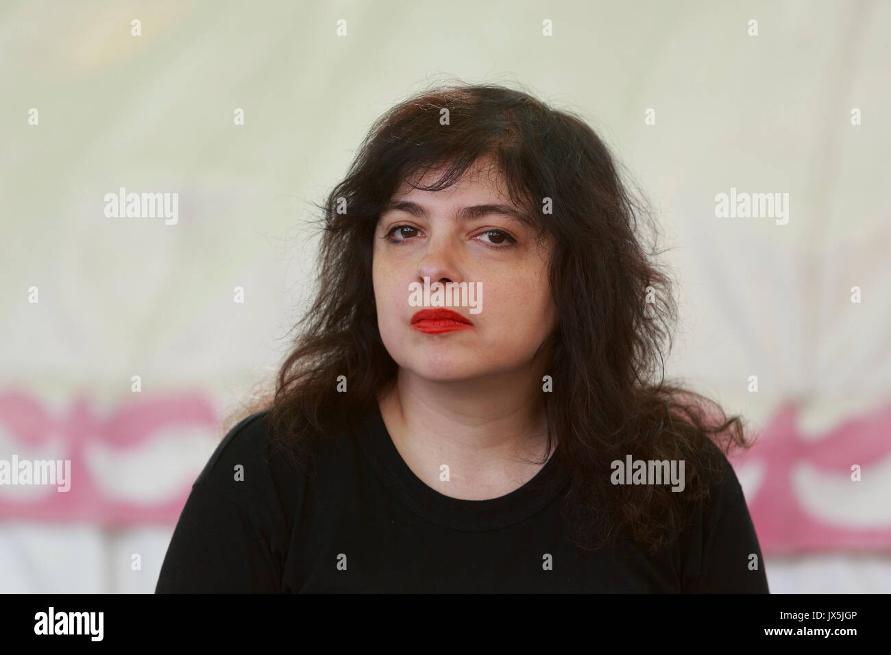 Edinburgh, Ecosse, Royaume-Uni. Août 15, 2017. Jour 4 Edinburgh International Book Festival. Sur la photo : Mariana Enriquez, romancier, journaliste argentin et un court récit à écrire. Credit : Pako Mera/Alamy Live News Banque D'Images