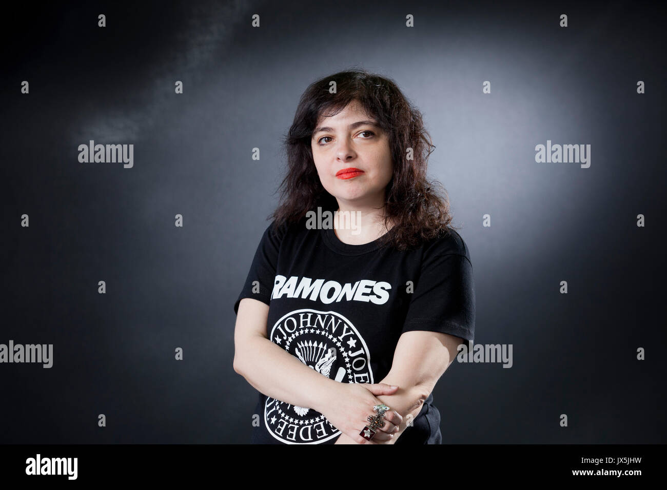 Edinburgh, Royaume-Uni. Août 15, 2017. Mariana Enriquez, le folklore argentin, journaliste, romancier et nouvelliste, apparaissant à l'Edinburgh International Book Festival. Crédit : GARY DOAK/Alamy Live News Banque D'Images
