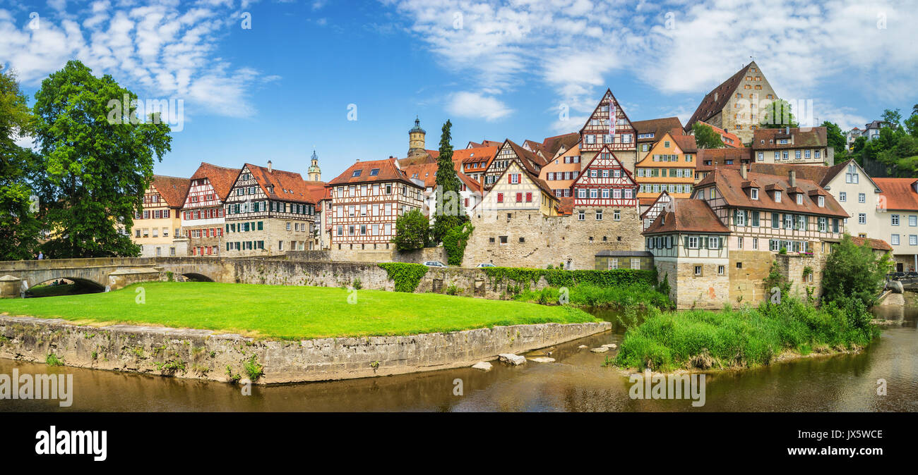 Paysage urbain d'Schwaebisch Hall, Allemagne Banque D'Images