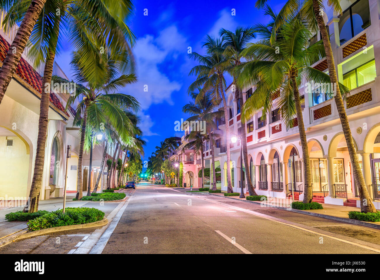 Palm Beach, Floride, USA à Worth Avenue. Banque D'Images