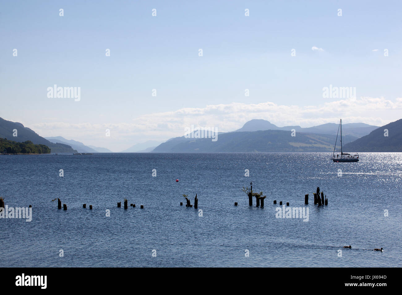 Vue sur le Loch Ness, de Dores, Highlands, Scotland Banque D'Images