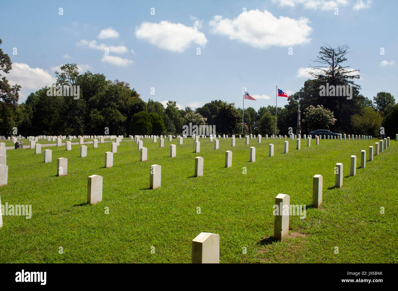 Créé en 1866, le Spotslvania Confederate Cemetery contient les restes de plus de 600 soldats confédérés tués dans les batailles autour de la guerre civile Banque D'Images